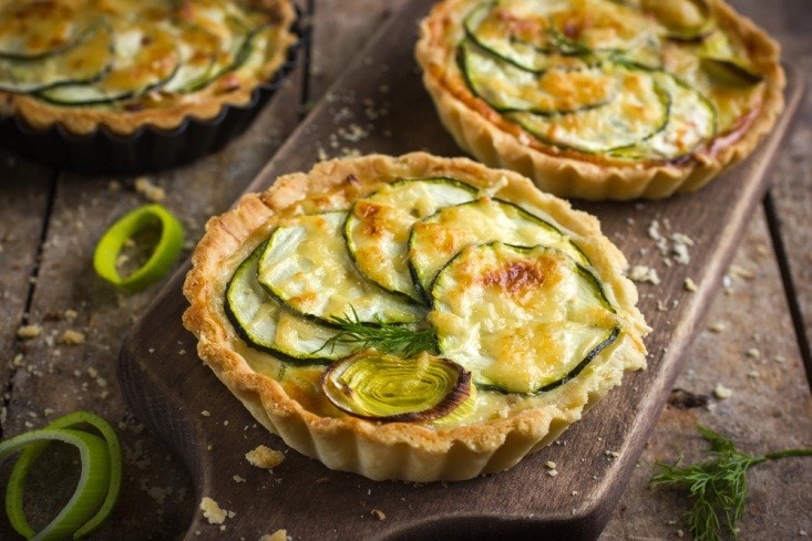 Mini Zucchini and Feta Quiche