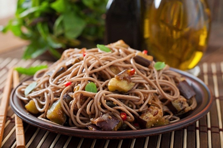 Chili Roasted Eggplant Soba